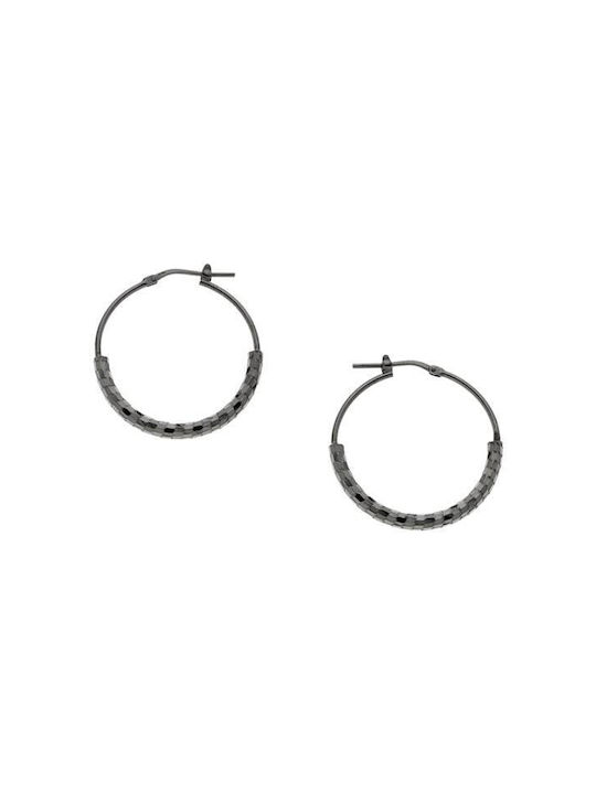 Breeze Earrings Hoops made of Silver with Stones