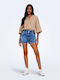 Short Sleeve Women's Shirt Brown Monochrome