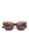 Moken Monroe Damen Sonnenbrille mit Braun Kunststoff Gestell und Lila Linse MKN-F02 GLPEA/GGRY