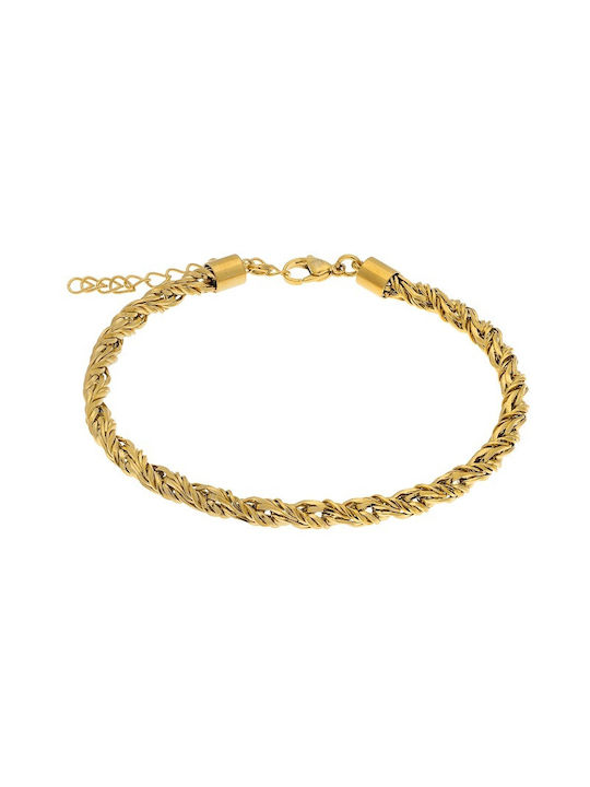 Visetti Bracelet Anklet Chain made of Steel Gold Plated