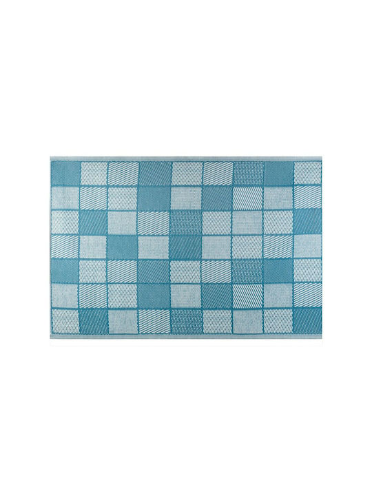 BigBuy Meis Rug Outdoor Rectangular Blue / White S8700312