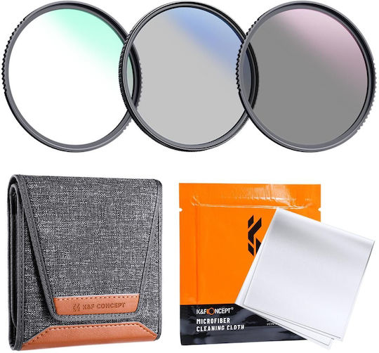 K&F Concept CPL / ND / UVFilter Kit 55mm for Camera Lenses