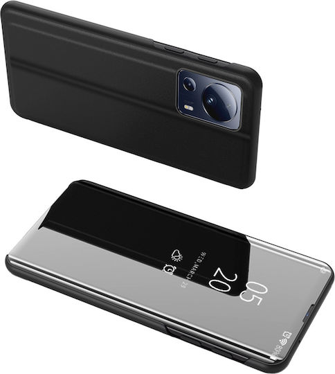 Hurtel Clear View Book Δερματίνης Μαύρο (Xiaomi 13 Lite)