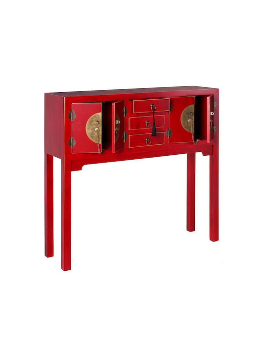 Oriente Wooden Console Table Red S8800015 L95xW26xH90cm