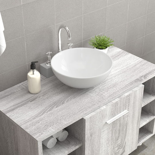 vidaXL Επικαθήμενος Νιπτήρας Κεραμικός 28x28x10cm Λευκός