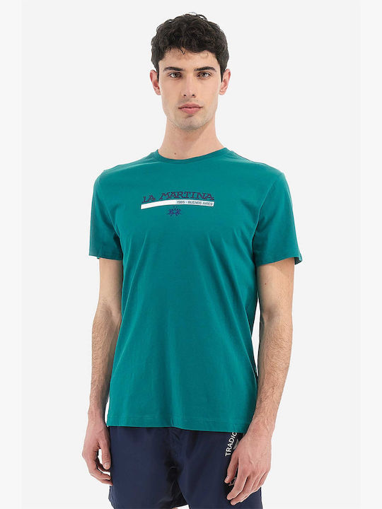 La Martina Ανδρικό T-shirt Κοντομάνικο Μπλε