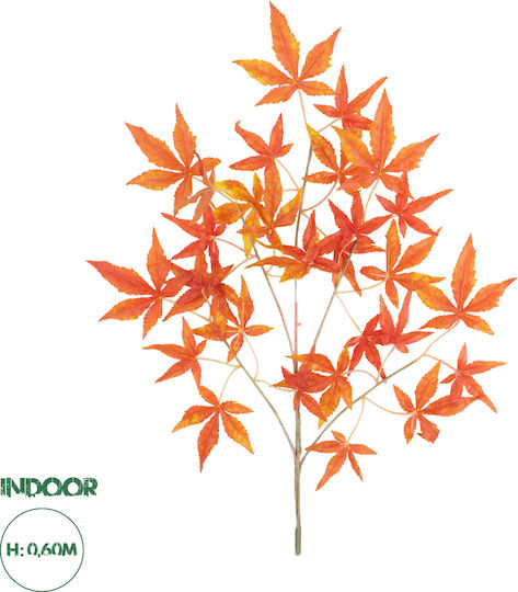 Ramură Decorativă Artificială Arțar Orange 60cm GloboStar