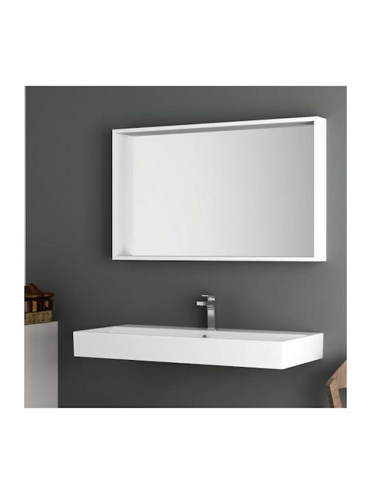 Orabella Amabile 100 Aufgesetztes Waschbecken Porzellan 100x45x11cm Weiß