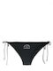 Bikini Slip με Κορδονάκια Μαύρο
