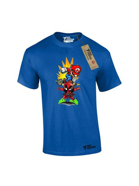 Takeposition T-shirt Super Mario σε Μπλε χρώμα