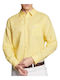 F3GH00WO07S Long-sleeved Linen Shirt Yellow