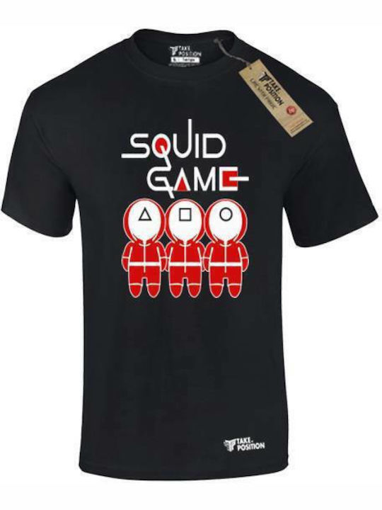 Takeposition T-shirt Tintenfisch-Spiel Schwarz