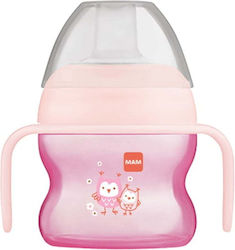 Mam 462 Educational Sippy Cup Plastic with Handles Pink for 4m+m+ 150ml 462G