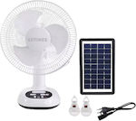 Autonomous Solar Lighting System with Charger with Fan 12"