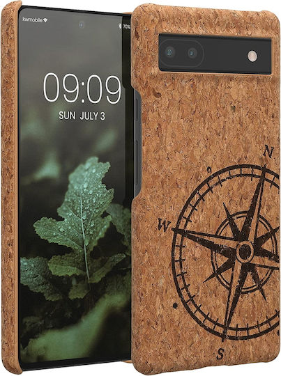 KWmobile Navigational Compass Back Cover Ξύλινο Αδιάβροχο Καφέ (Google Pixel 6a)