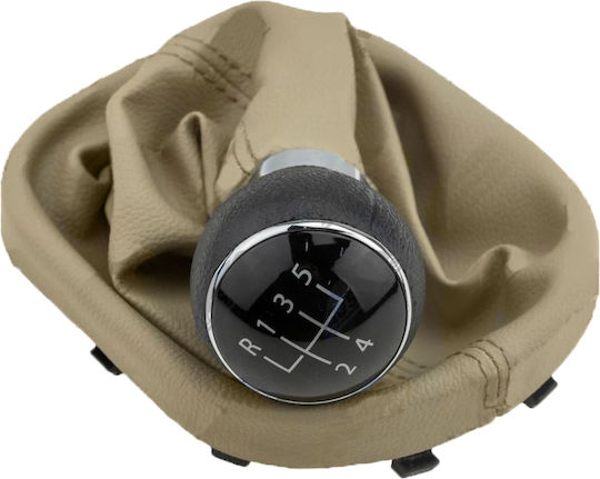 NTY 5 Shift Knob with Bubble for Volkswagen Caddy / Touran Beige