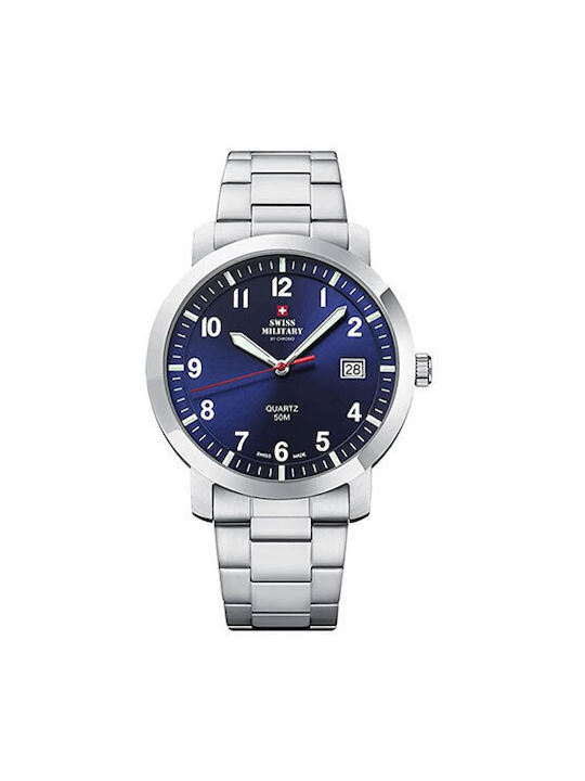 Swiss Military by Chrono Watch Battery with Silver Metal Bracelet