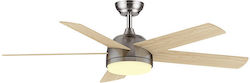 Elmark 132cm Mit Leuchte Chrome / Holz Elmark 132cm Mit Leuchte Chrome / Holz