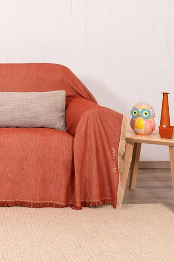 Naf Naf 358-71 Armchair Throw Chenille 180x180cm Terra