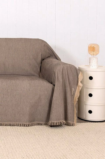 Naf Naf Naf Naf Armchair Throw Chenille 180x180cm Brown