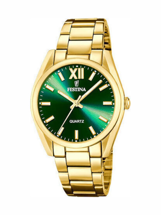 Festina Women's Watch with Gold / Gold Metal Br...