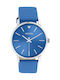 Oozoo Watch with Blue Leather Strap