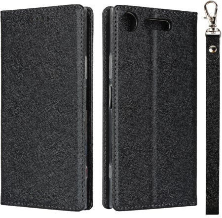 Sony Brieftasche Synthetisches Leder Schwarz (Xperia XZ1)