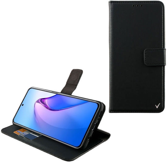 Volte-Tel Allure Magnet Book Piele artificială Negru (Oppo Reno 8 5G)