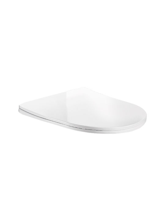 Bianco Ceramica Bakelite Soft Close Toilet Slim Seat White 42cm