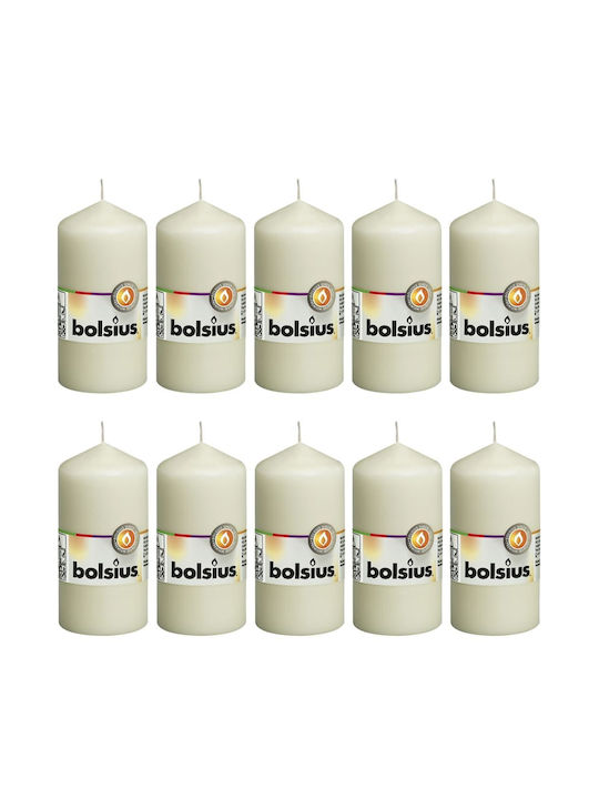 vidaXL Scented Candle Beige 10pcs