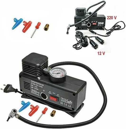 Τρόμπα Αυτοκινήτου XCXAQB0001 250PSI με Καλώδιο Αναπτήρα 12V