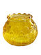 Gala Candle Holder Glass in Yellow Color 8x8x7cm 1pcs