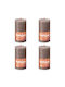 Bolsius Decorative Candle Brown 4pcs