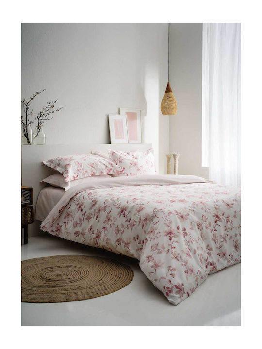 Vesta Home Rebecca 2 Κουβερλί Υπέρδιπλο Βαμβακοσατέν Ροζ 230x270cm