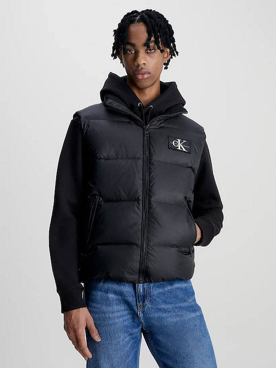Calvin Klein Men's Winter Sleeveless Puffer Jacket Waterproof Black