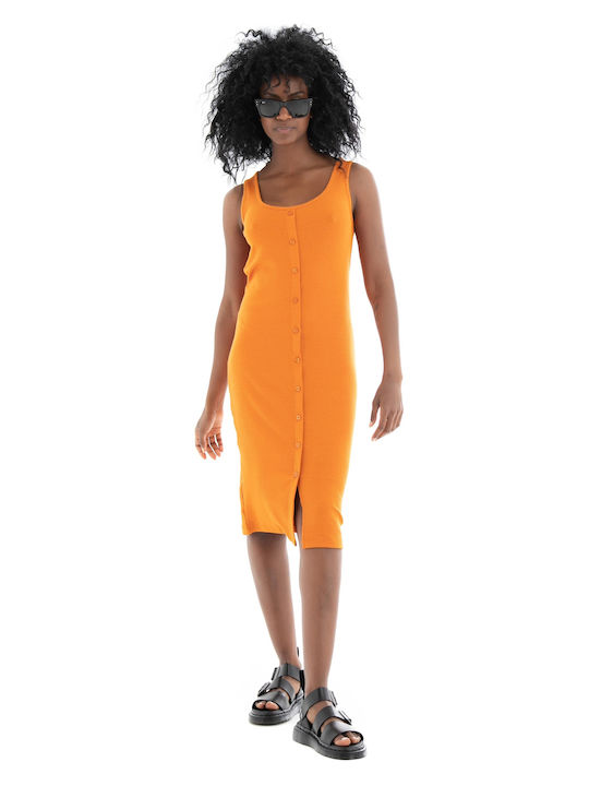 Vero Moda Καλοκαιρινό Mini Φόρεμα Πορτοκαλί