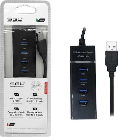 SGL USB-Hub 4 Anschlüsse USB 2.0 mit USB-A Anschluss
