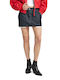 Denim Pencil Mini Skirt White