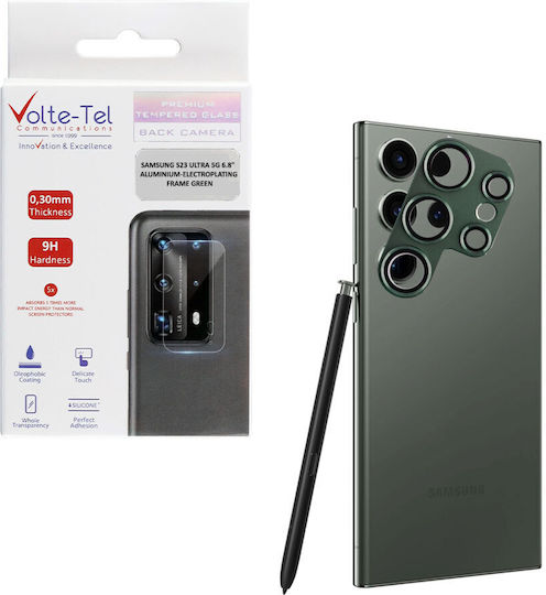 Volte-Tel Electroplating Προστασία Κάμερας Μεταλλικό Πλαίσιο Green για το Galaxy S23 Ultra