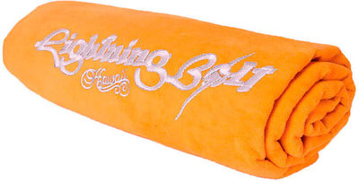 Lightning Bolt Embroidery Beach Towel Beach Towel Orange 180x100cm.