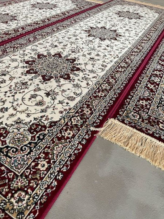 Ragolle 14708-6010 Modern Bedroom Rugs Set Royal Palace Burgundy 3pcs