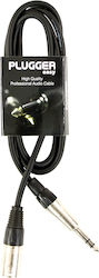 Plugger XLR male - 6.3mm male 3m