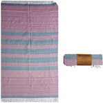 Summertiempo Beach Towel Pareo Red with Fringes 180x90cm.