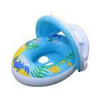 Kids Swimming Aid Swimtrainer 80cm with Sunshade for 3 years and Over Light Blue