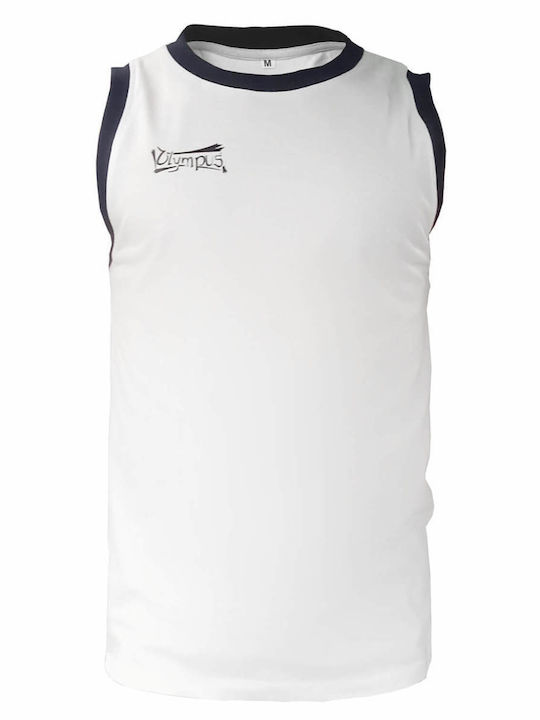 Olympus Sport Herren Ärmellos T-Shirt 100310 für Kickboxen Weiß