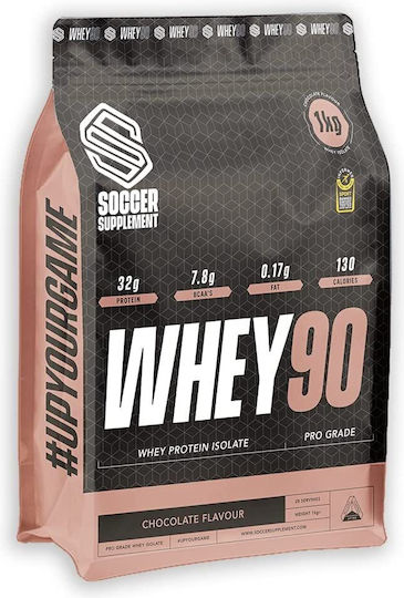 Soccer Supplement Whey 90 Protein Whey Gluten Free with Flavor Chocolate 1kg