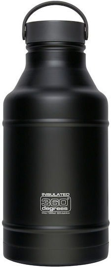 360 Degrees Insulated Growler Μπουκάλι Θερμός Ανοξείδωτο 1.8lt Μαύρο