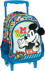 Gim Mickey Σχολική Τσάντα Τρόλεϊ Νηπιαγωγείου Πολύχρωμη