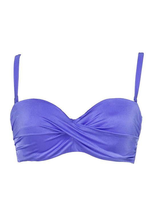 Bluepoint Strapless Bikini Top D Cup Μωβ