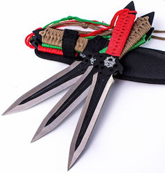 Kandar K21 Kandar K21 Knife Red in Sheath Set of 3pcs